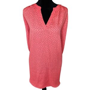 Worthington Woman Coral Polka Dot Tunic Top 2X